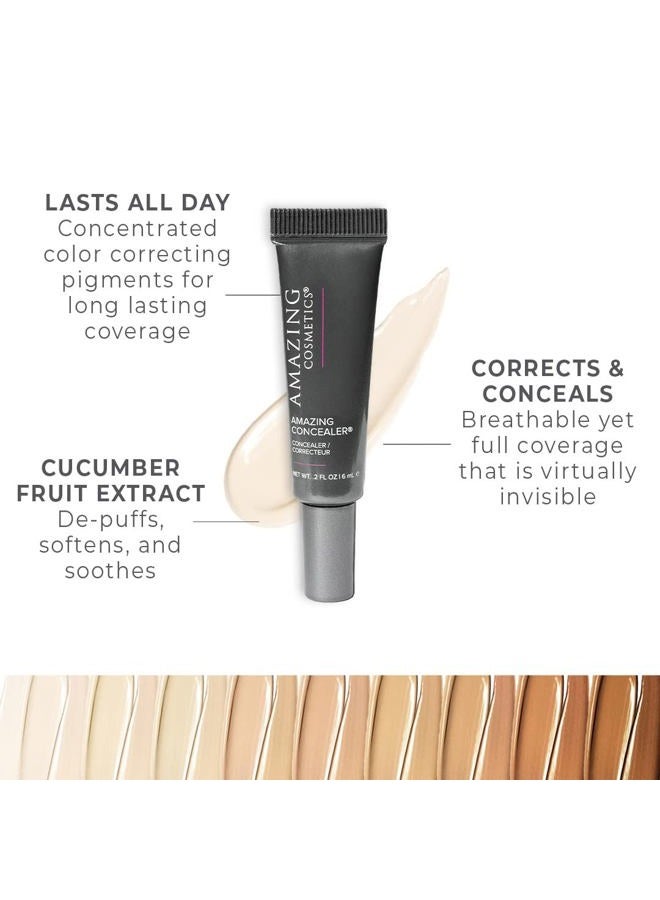 AmazingCosmetics Amazing Concealer, multipurpose full coverage concealer, 0.2 Oz, Golden Ivory - Image 2