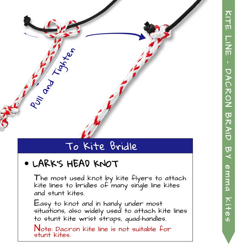 إيما كايتس Emma Kites 50 رطلاً 1000 قدم مضفر Dacron Polyester String Line Kite Line Line Mason - Image 4