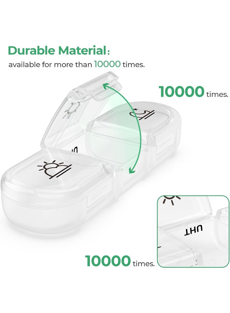 Weekly Pill Organizer 3 Times a Day, Portable Travel Pill Box 7 Day with Large Pill Containers, Light-Proof Pill Case for Vitamins, Medication, Supplements and Fish Oils, White - Image 4