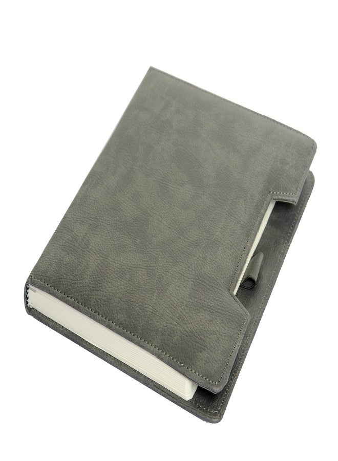 Scholar A5 Signor Notebook (192 Pages, 90 GSM Natural Shade Paper, Pen Holder Loop) (Grey) - Image 3