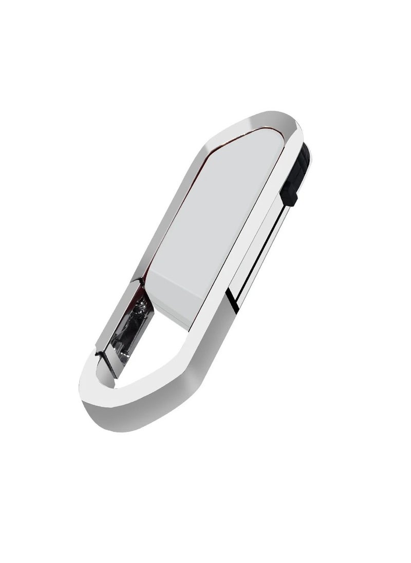 AROAQ USB Flash Drive, Portable Metal Thumb Drive with Keychain, USB 2.0 Flash Drive Memory Stick, Convenient and Fast Pen Thumb U Disk for External Data Storage, (1pc 16GB Silver)  - Image 1