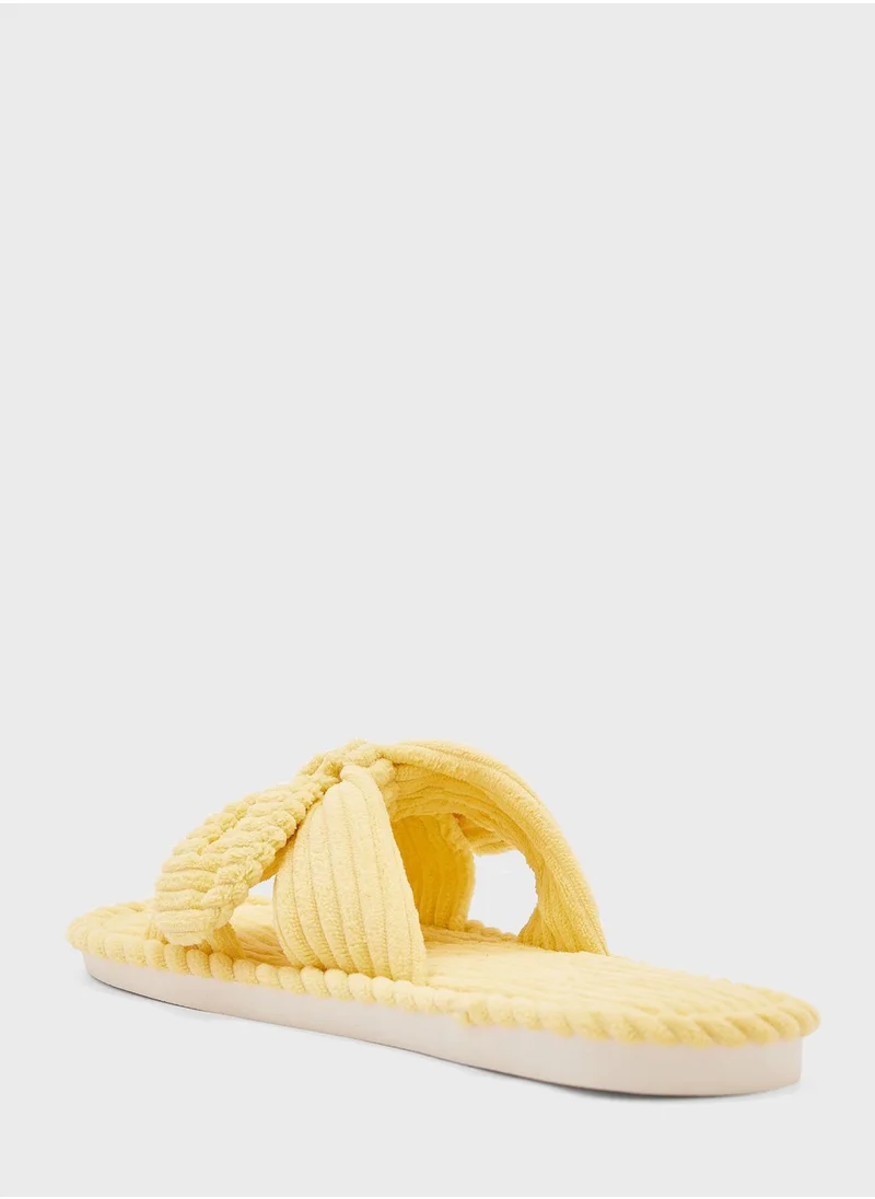 Ginger Bow Detail Bedroom  Slippers