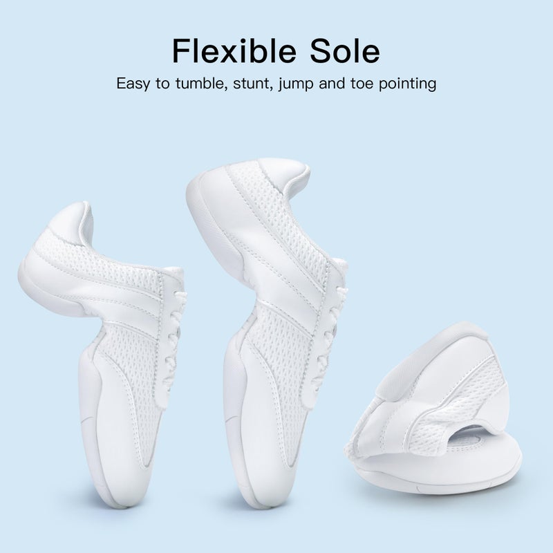 Stelle Cheer Shoes Women White Girls Cheerleading Shoes Competition Sneakers Training Breathable Lightweight Tennis Sportsï¼ˆWhite,7MWï¼‰ - Image 5