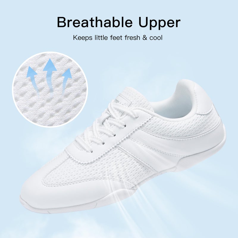 Stelle Cheer Shoes Women White Girls Cheerleading Shoes Competition Sneakers Training Breathable Lightweight Tennis Sportsï¼ˆWhite,7MWï¼‰ - Image 4