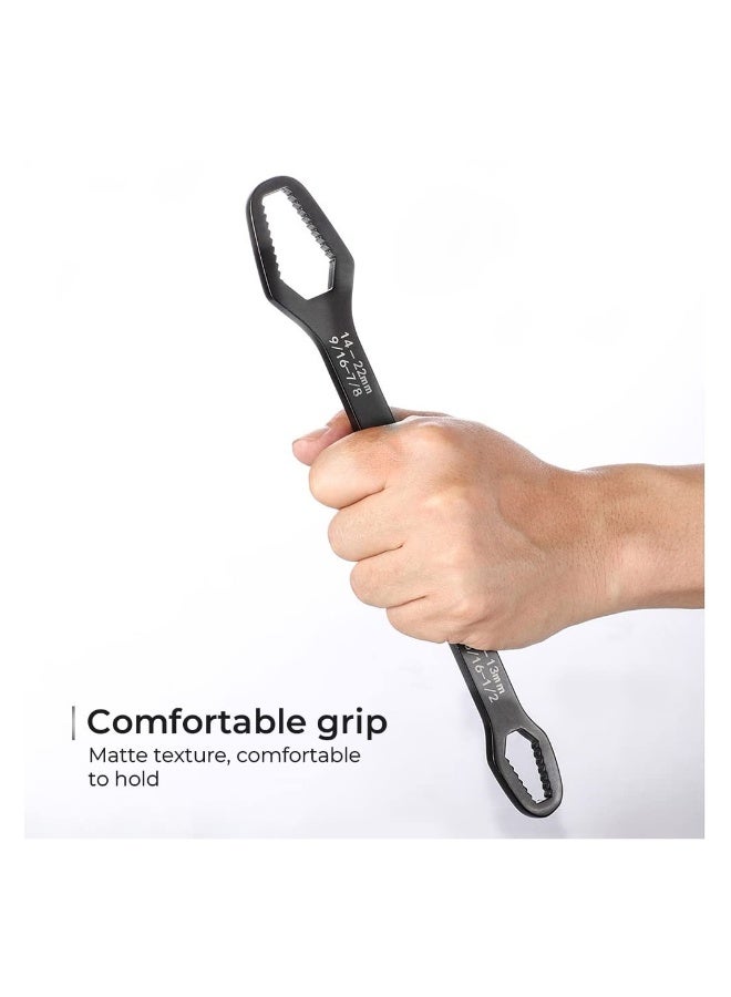 Universal Wrench Double-Head Self-Tightening Wrench, Premium 8-22mm Self-Tightening Universal Wrench Adjustable Double Head Wrench, Multifunctional Universal Wrench for Repair  - Image 4