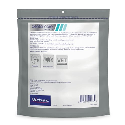 Virbac C.E.T. HEXtra Premium Oral Hygiene for Dogs, 26-50 lbs. - Image 3