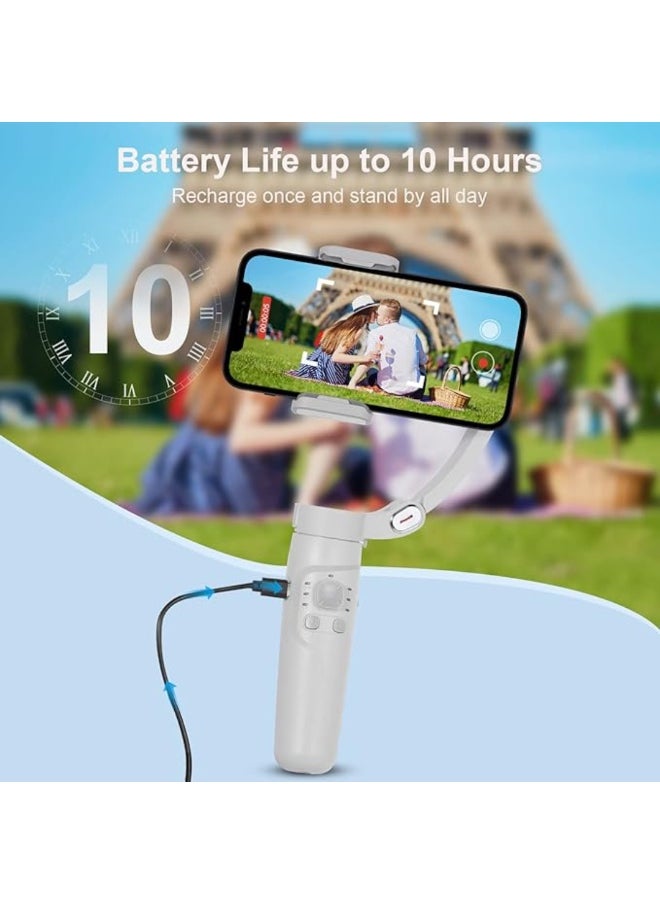 Generic Axis Foldable Pocket Handheld Gimbals, Anti-Shake Face Tracking Bluetooth Control Selfie Stick Compatible with iPhone Android Tiktok YouTube Vlog Video  - Image 4