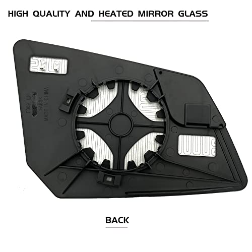 SKARUMMER Driver Left Side Heated Mirror Glass Replacement for Chevy Traverse GMC Acadia Limited Saturn Outlook Mirrors - Side View Heated Convex Mirror Glass with Rear Holder, 15951926 - Image 2