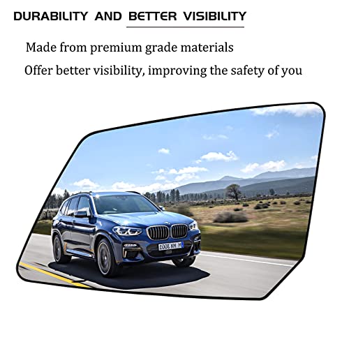 SKARUMMER Driver Left Side Heated Mirror Glass Replacement for Chevy Traverse GMC Acadia Limited Saturn Outlook Mirrors - Side View Heated Convex Mirror Glass with Rear Holder, 15951926 - Image 3