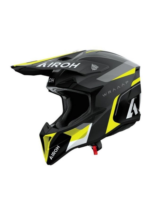 AIROH WRAAAP CONQUER YELLOW MATT Helmet - Image 1