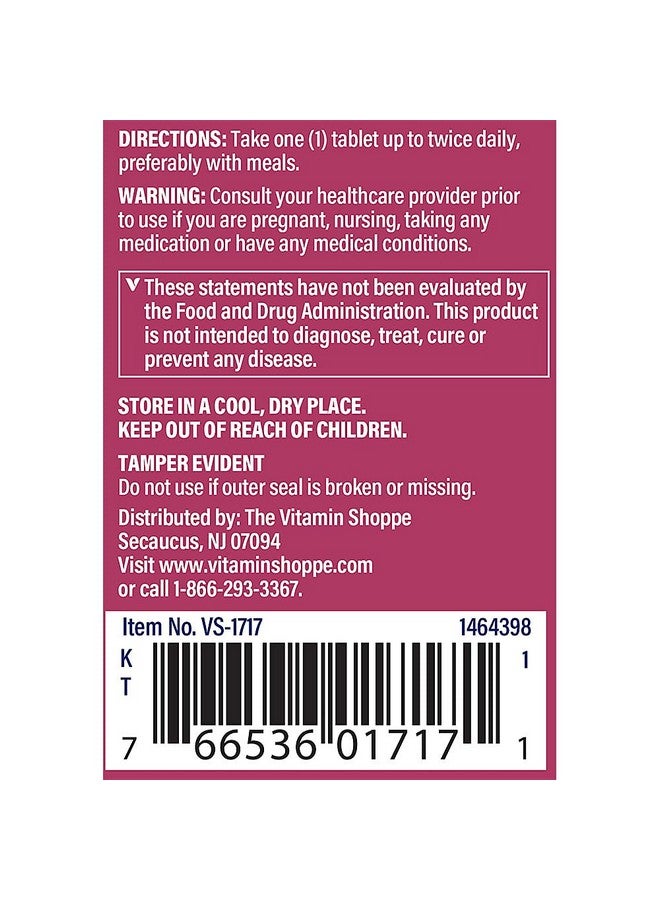 ذا فيتامين شوب فيتامين شوب كالسيوم د-غلوكاريت 250 ملغ، مادة طبيعية لصحة المرأة تدعم عملية التمثيل الغذائي للإستروجين وتوازن الهرمونات من خلال إزالة السموم (60 قرصًا) - Image 4