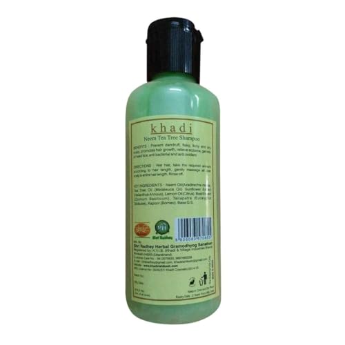 Khadi Rishikesh Herbal Neem Tea Tree Shampoo For Reducing Dandruff | promtes Hair Growth | Control Hair Fall | Strong Hair | Daily Use Mild Shampoo For Summar-Women/Men-210Ml,SlS PARABEN FREE,WITH HAIR COMB FREE - Image 4
