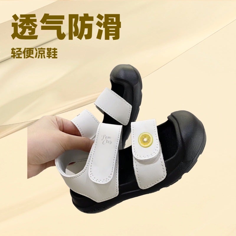 Putian Children'S Shoes Pure Original Nb Toe Protection Double Velcro Soft Sole Lightweight Comfortable Children'S Sandals Wading Shoes - Image 2