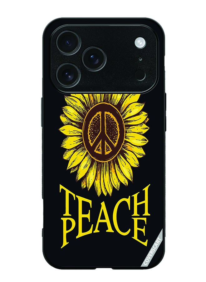 غطاء واقي لجهاز آبل آيفون 17 برو ماكس بتصميم تعليم السلام متعدد الألوان