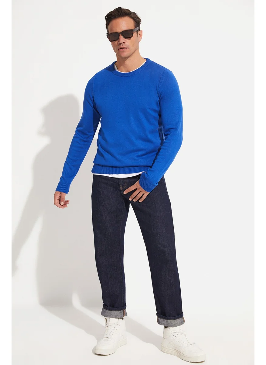 جون Men's Regular Fit Crew Neck Knitwear Sweater