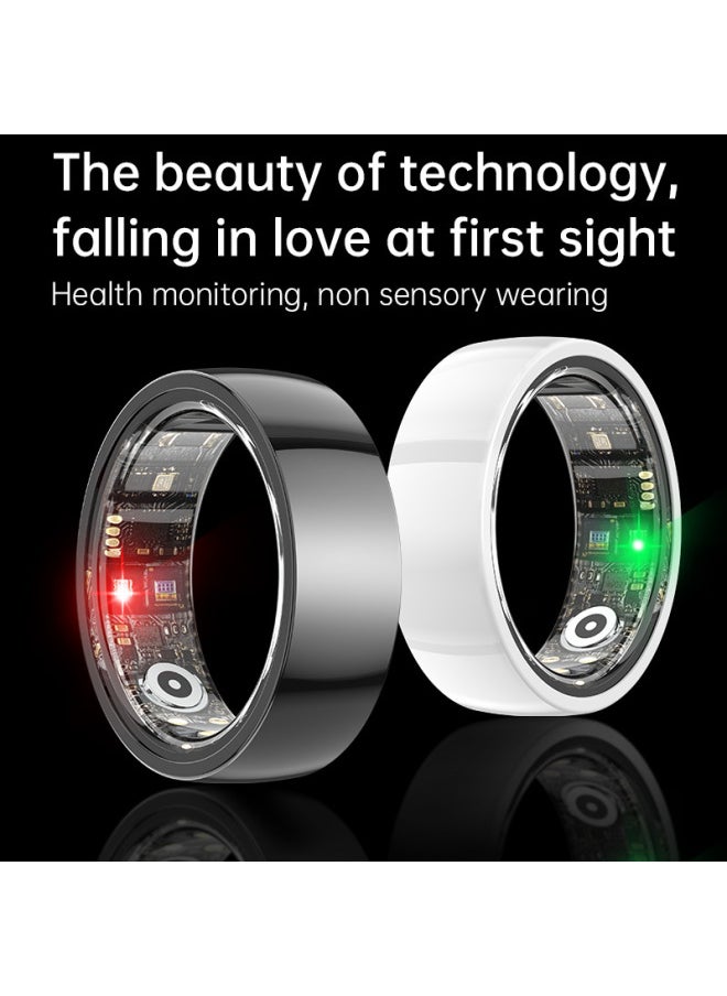 Generic The R1000 Smart Ring Waterproof Pressure Sleep Cut His Heart Rate Step Number Monitoring A Variety Of Sports Modes-Color:No. 5 White  - Image 2