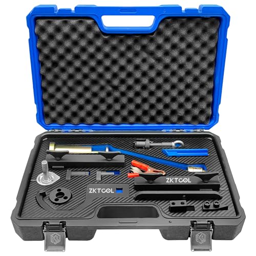 ZKTOOL 14PC Engine Camshaft Alignment Timing Tool Kit Fit for Land Rover Range Rover Sport Jaguar Discovry 4 V8 5.0 L V6 3.0L Cylinder Gasoline Engine. Tool with Fuel Pump and Two Injector. - Image 1