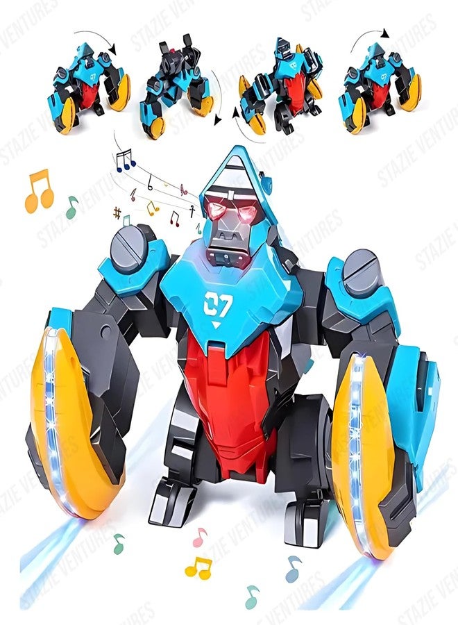 Stazie|Dancing Gorilla Robot Toy | Electronic Action Figure | Age 3+ | Blue and Red - Image 2