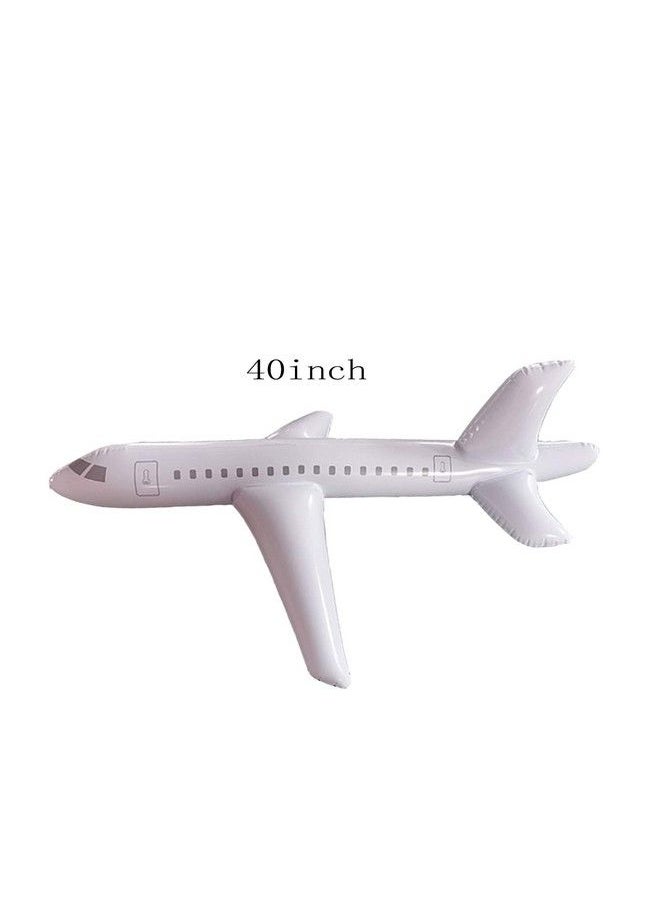 hao - White Large Inflatable Airplane Float Blow Up Airplane Balloon For Outdoor Party Favors Swimming (40Inch) - Image 1