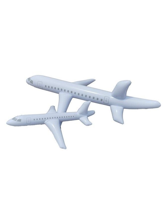 hao - White Large Inflatable Airplane Float Blow Up Airplane Balloon For Outdoor Party Favors Swimming (40Inch) - Image 1