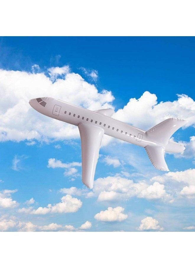 hao - White Large Inflatable Airplane Float Blow Up Airplane Balloon For Outdoor Party Favors Swimming (40Inch) - Image 1
