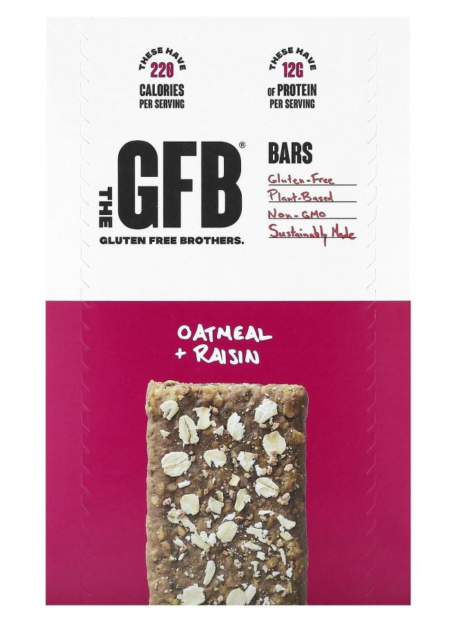 Gluten Free Bars Oatmeal Raisin Bars 12 Bars 2.05 oz (58 g) Each