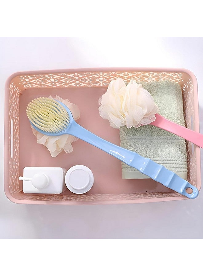 ARUP أروپ 2 في 1 لوفة مع مقبض فرشاة ظهر للاستحمام مع شعيرات ناعمة ومريحة ولوفة بمقبض طويل - فرشاة استحمام مزدوجة الجوانب (ألوان متعددة) - Image 5