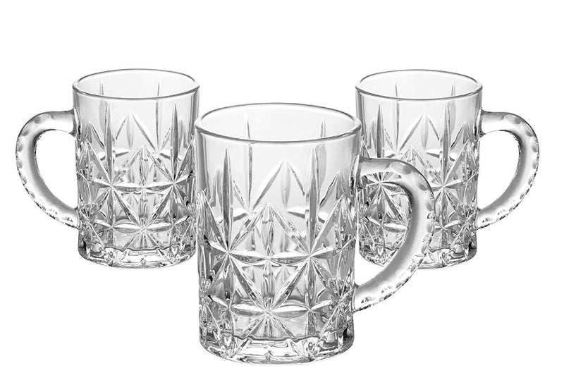 HEIP HEIP Italin Premium Luxury Crystal Beer Mags Imported with Handle 410ml Premium Fancy Beer Mug Set of 6 - Image 2