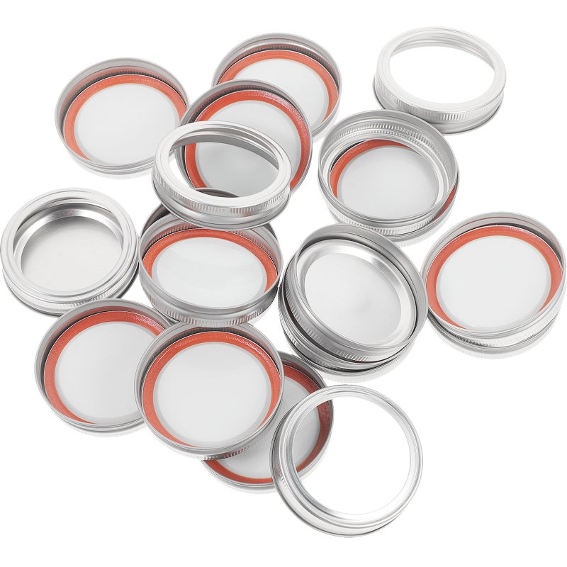 20 Sets Regular Mouth Canning Lids Split-Type Metal Jar Lids for Replacement - Image 1