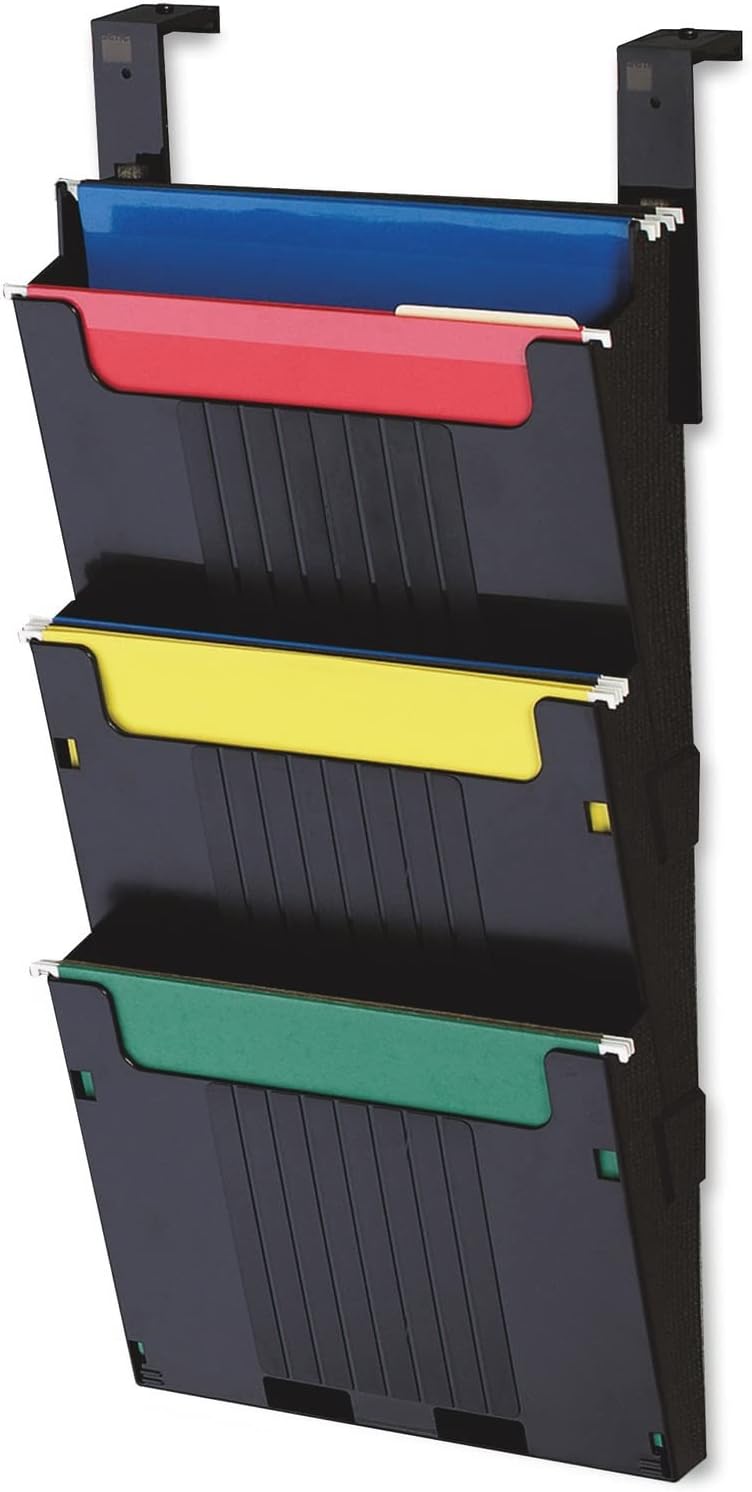Deflecto OPS104 Hanging File System 3 Slots 1258Inch x378Inch x25Inch Black - Image 1