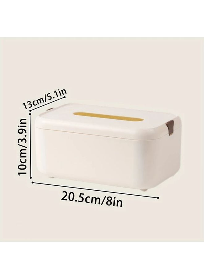 Black Plastic Tissue Box Holder With Lid For Living Room Kitchen Car - Image 3