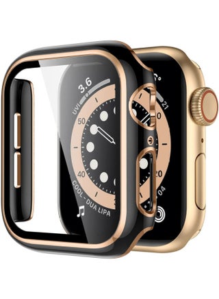 Suitable For Apple S10/98 Watch Case Two-color Dazzle-carved Tempered Shell Film Integrated Applewatch10 Protective Shell-Color:Black Rose Gold-Exterior Dimension:38mm - pzsku/ZF30740378ABEC936941AZ/45/_/1742287073/29065071-f611-45cb-b934-7761f40462c1
