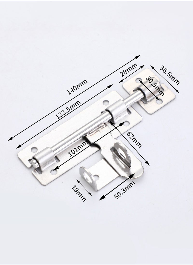 Generic Sliding Bolt Gate Latch Stainless Steel Door Security Slide Latch Lock with Padlock Hole  - Image 4