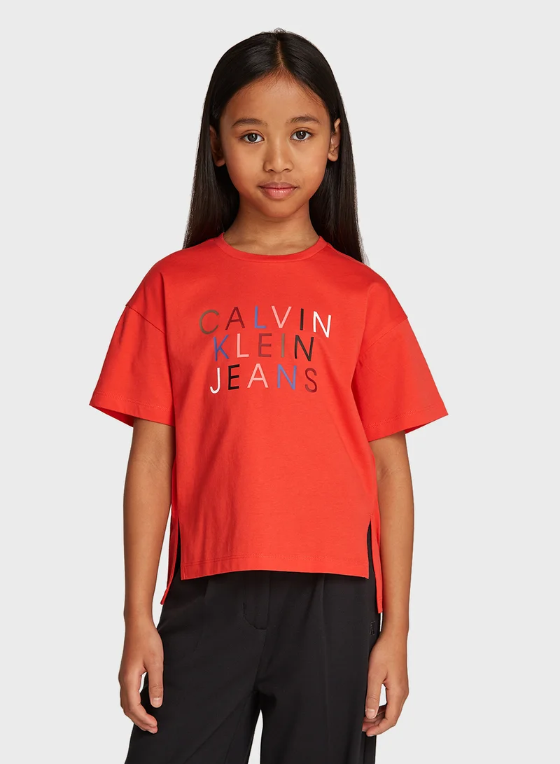 كالفن كلاين جينز Youth Color Logo T-Shirt