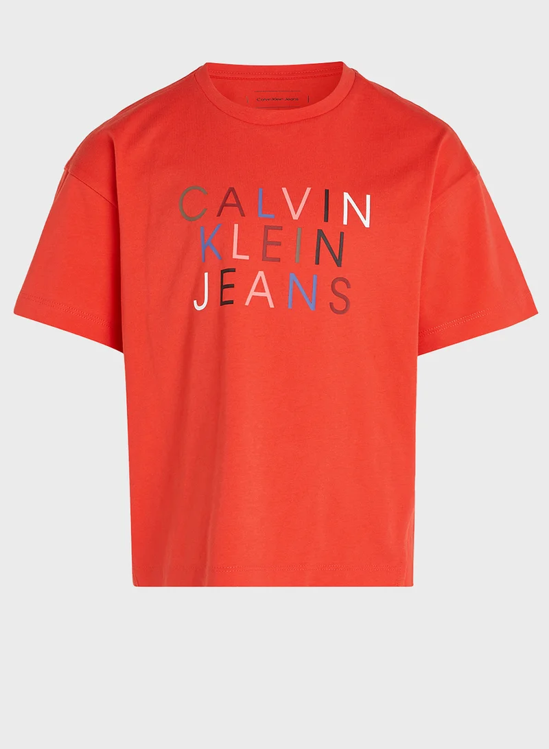كالفن كلاين جينز Youth Color Logo T-Shirt