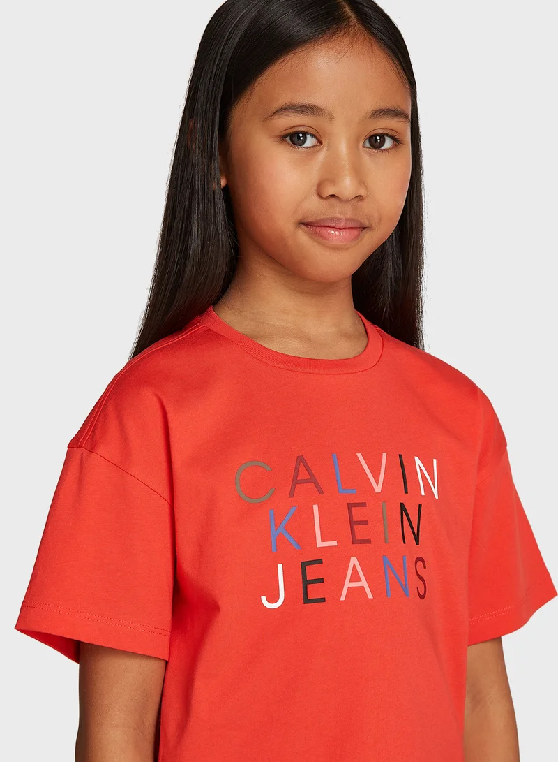 كالفن كلاين جينز Youth Color Logo T-Shirt