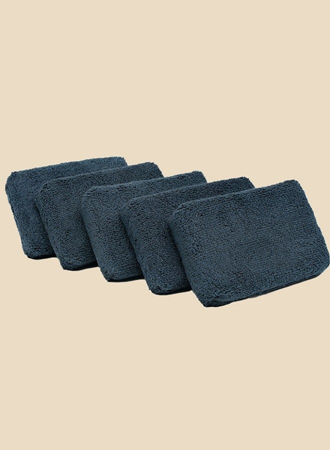 Premium Grade Microfiber Detailing Applicator Sponges - Versatile Detailing Tool, Extra Absorbent, Able to Withstand Numerous Uses, Grey (5-Pack) - Image 1