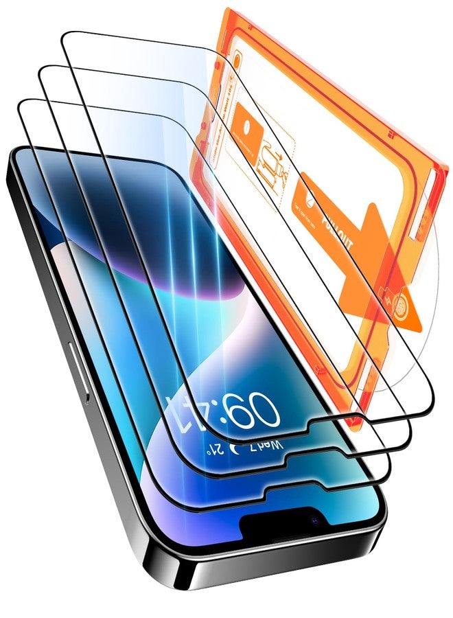 BENTOBEN Screen Protector for iPhone 13/iPhone 14/ iPhone 16e 6.1inch, 3 Pack 9H Tempered Glass Screen Protector with Easy Installation Tool,Military Grade Shatterproof Anti-Scratch Case Friendly - Image 1