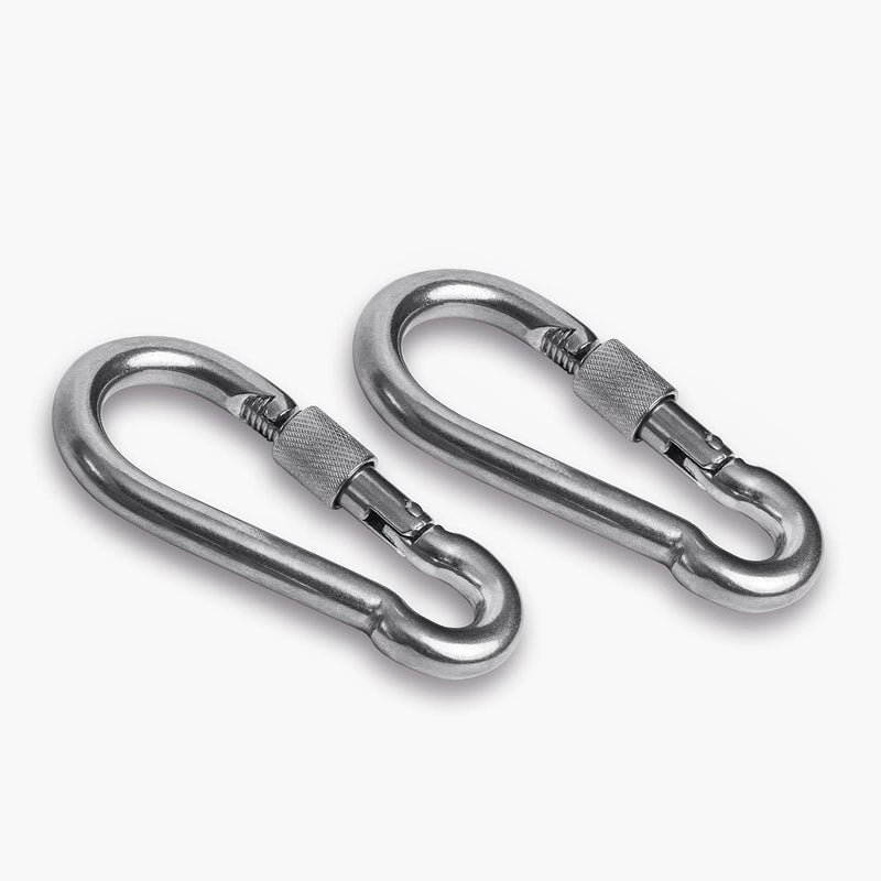 Velomill 2+1 Heavy Duty 304 Stainless Steel Swivel Ring Double Ended Swivel Eye Hook with SUS304 Snap Hooks for Web Tree Swing, Swing Spinner Hanger, Reliable and Safe (M6) - Image 3