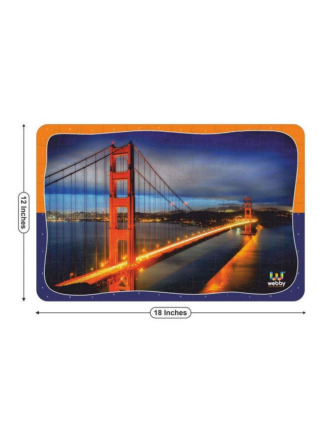 Webby Golden Gate Bridge Wooden Jigsaw Puzzle, 108 Pieces - Image 5
