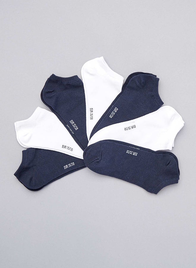 Kiabi Pack of 7 pairs of plain low cut socks 