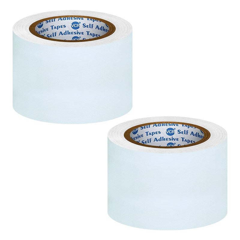 VCR White Duct Tape - 18 Meters in Length 72mm / 3" Width - 2 Rolls Per Pack - Strong Book Binding Tape - Waterproof Heavy Duty Duct Tape - Image 5