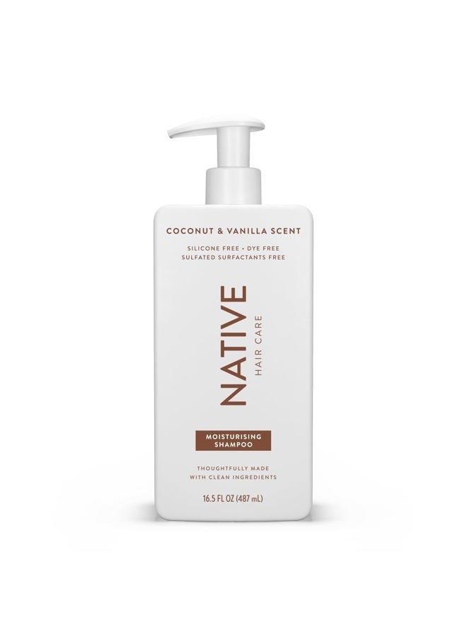native Coconut & Vanilla Moisturizing Vegan Shampoo, Clean, Sulfate, Paraben and Silicone Free - 16.5 fl oz - Image 1