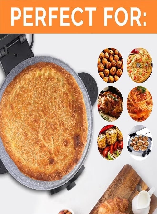 TOSCANA U The electric Arabic bread and pizza maker is equipped with a granite cooking surface and high heat with a power of 1800 watts - Image 4