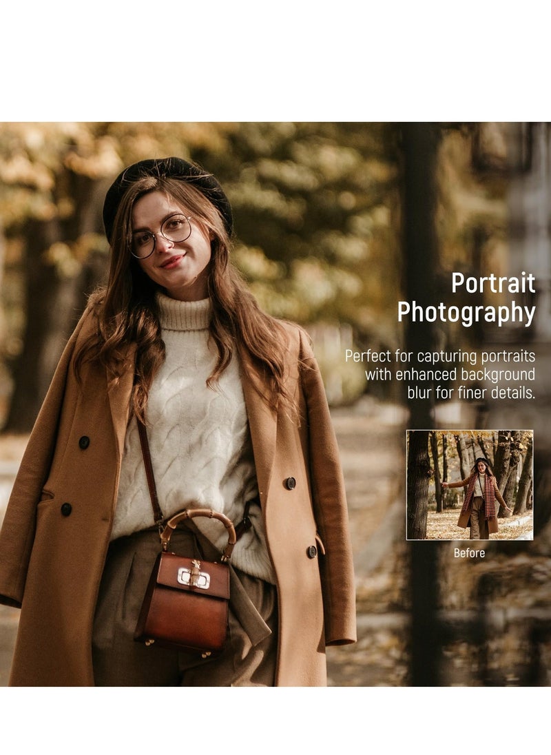 HD 60mm Telephoto Lens Only, for 17mm Thread Backplate, 2X Magnification, Compatible with SmallRig iPhone Samsung Phone Cage, with 17mm Lens Adapter - Image 2