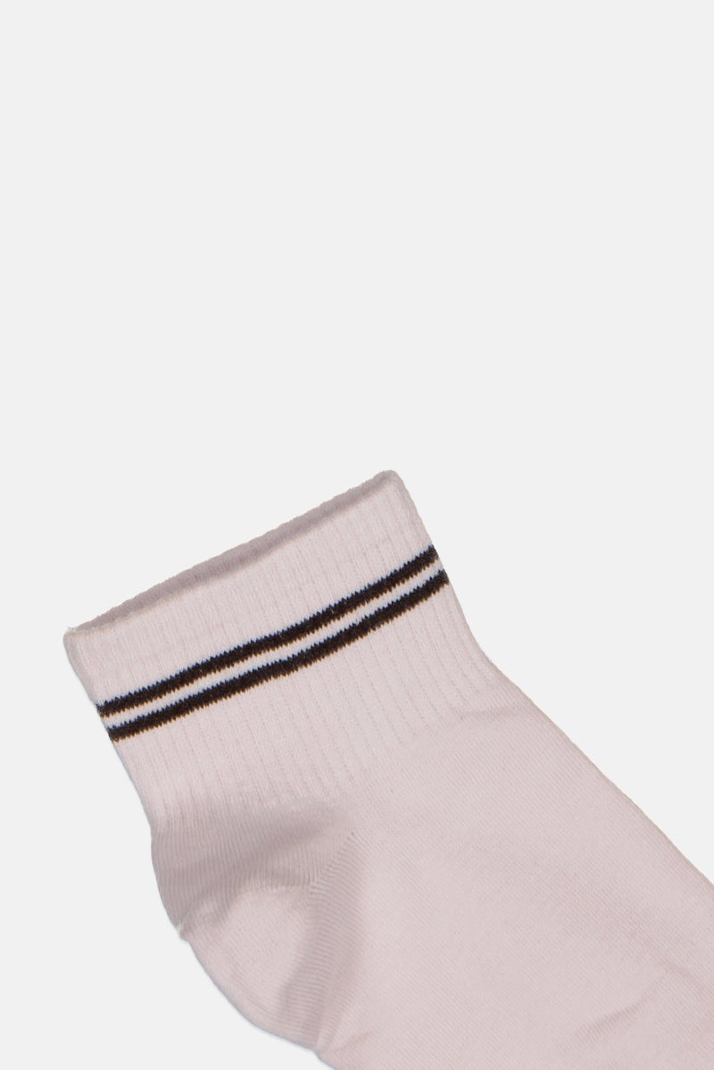 Muy Mucho Women 1 Pair Plain Stripe Socks, Light Purple - Image 2