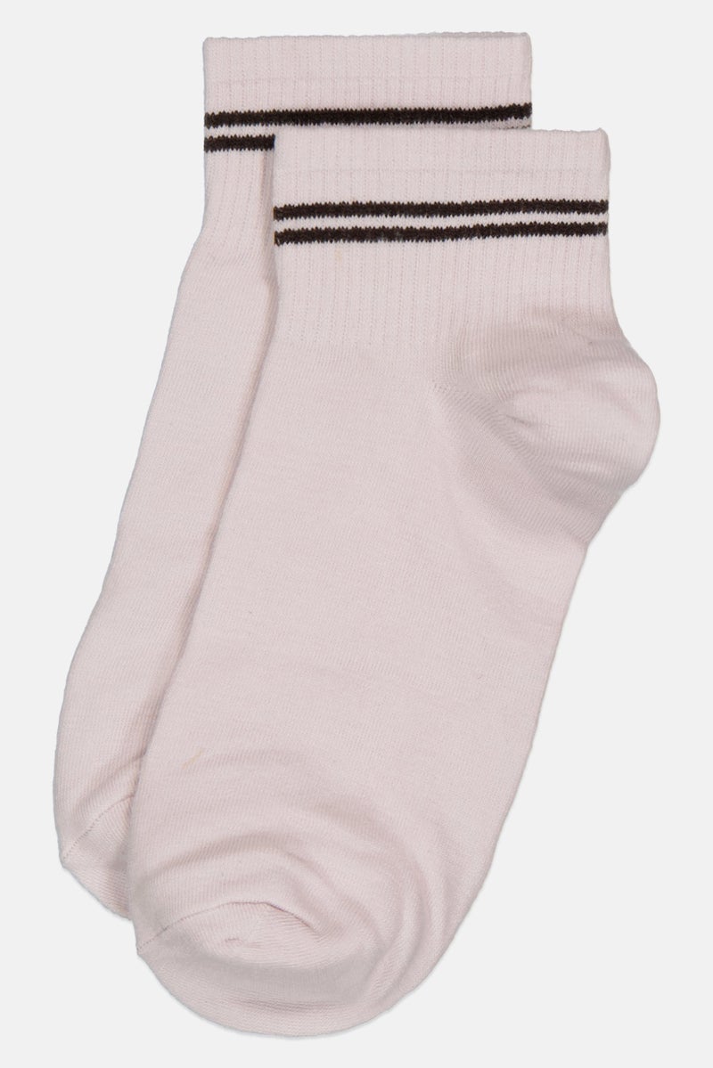 Muy Mucho Women 1 Pair Plain Stripe Socks, Light Purple - Image 3