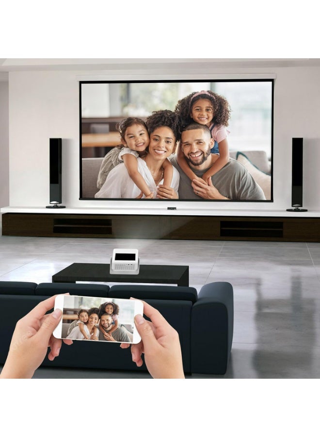 Smart Tablet Projector with Auto Focus & Keystone – Full HD 1080P, 11000 Lumens, Dual WiFi, Bluetooth 5.0, HDMI, Built-in Speakers – Home Theater & Streaming Compatible  - Image 2