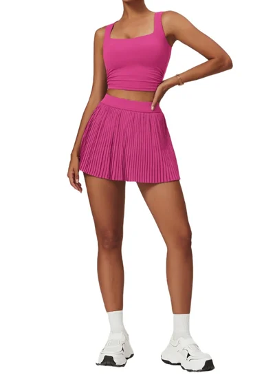 KAWN.YOGA Womens High Waist Contour Workout Sport Yoga Skirt Tummy Control