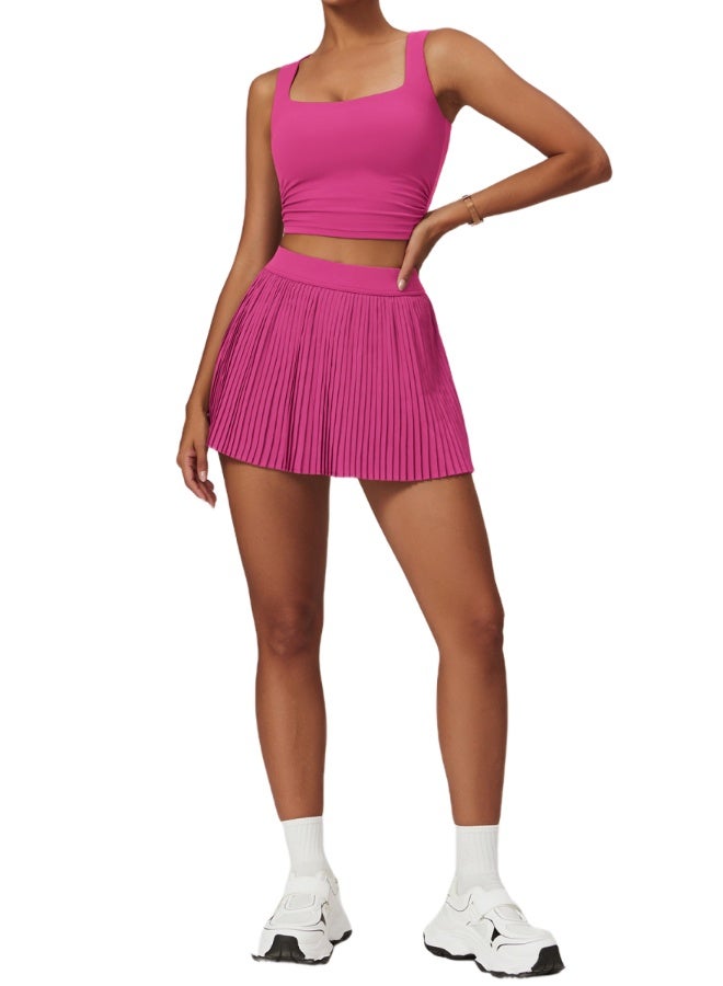 KAWN.YOGA Womens High Waist Contour Workout Sport Yoga Skirt Tummy Control - Image 1